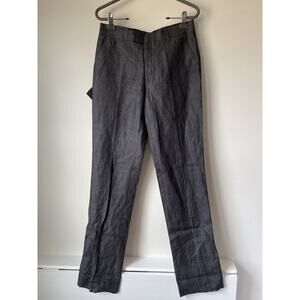 jb Studio jade blue linen pants sz 28 Tall womens Charcoal Gray Lightweight​​​​